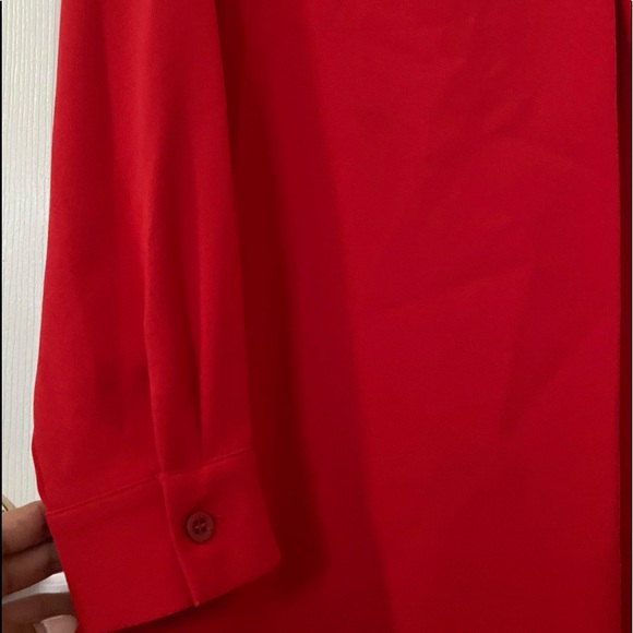 LIKE NEW! Deep Red Blouse by Donna Degan - Picture 3 of 4